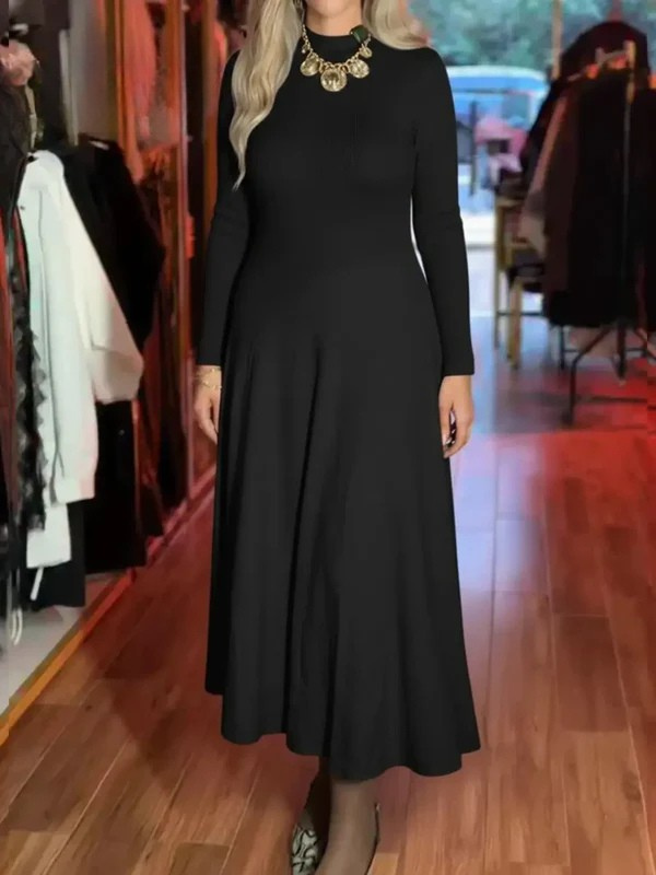 Women's Slim Fit Knit Sweater Cotton Dress