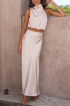 Inaia - Elegant Long Skirt Ensemble