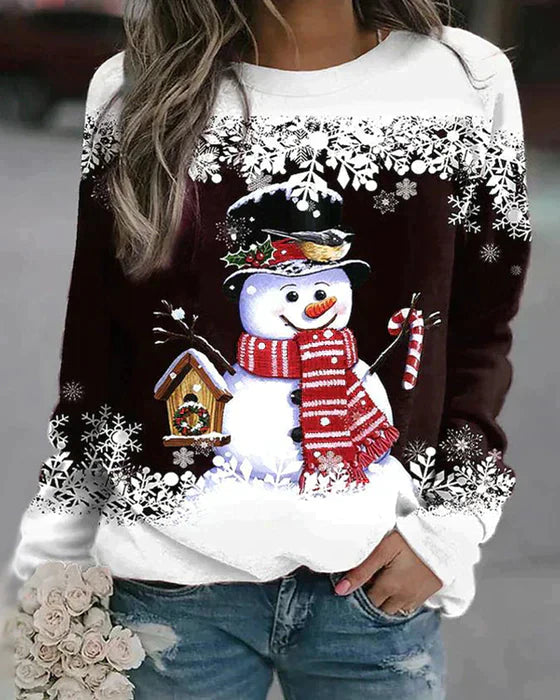 Freda - Colorful Snowman Sweater Design