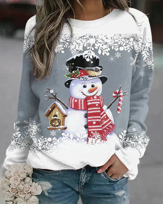Freda - Colorful Snowman Sweater Design