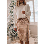 Women's Shimmering Sequin Skirt