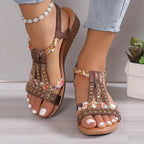 Boho Chic Braided Wedge Sandals