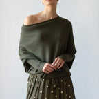 Asymmetrical Draped Sweater by Paulina