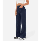 Flexible High-Waisted Stretch Trousers