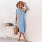 Ayla Short Sleeve Denim Dress