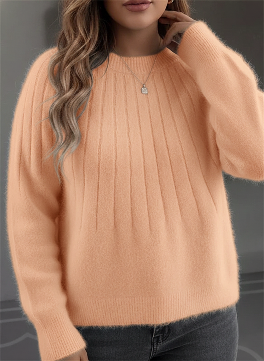 Cozy Plus Size Women's Ribbed Knit Sweater