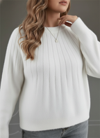 Cozy Plus Size Women's Ribbed Knit Sweater