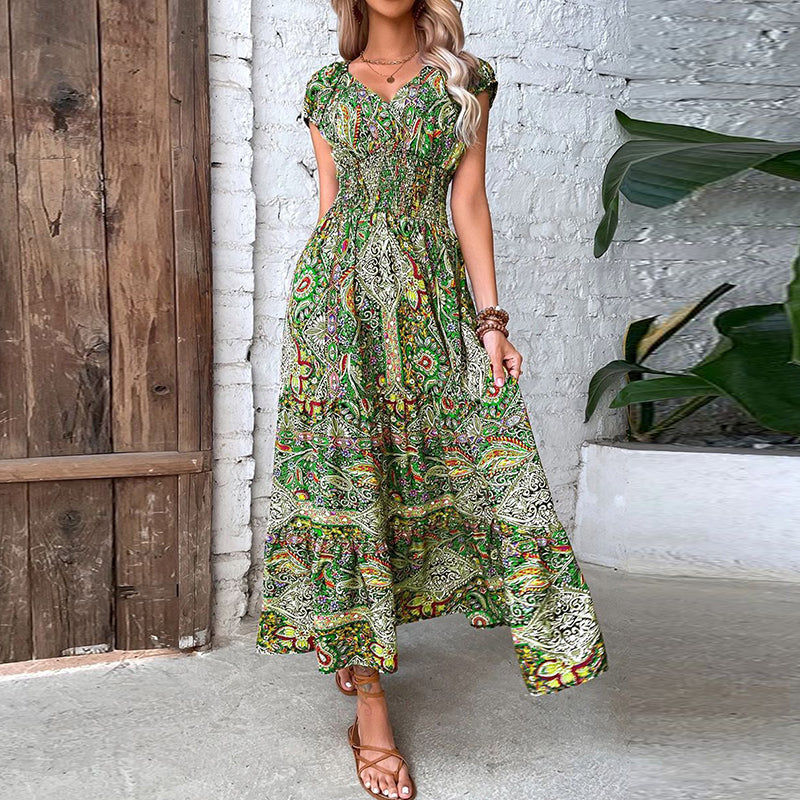 Bohemian Maxi Dress with Vintage Flair