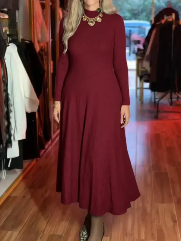 Women's Slim Fit Knit Sweater Cotton  Dress