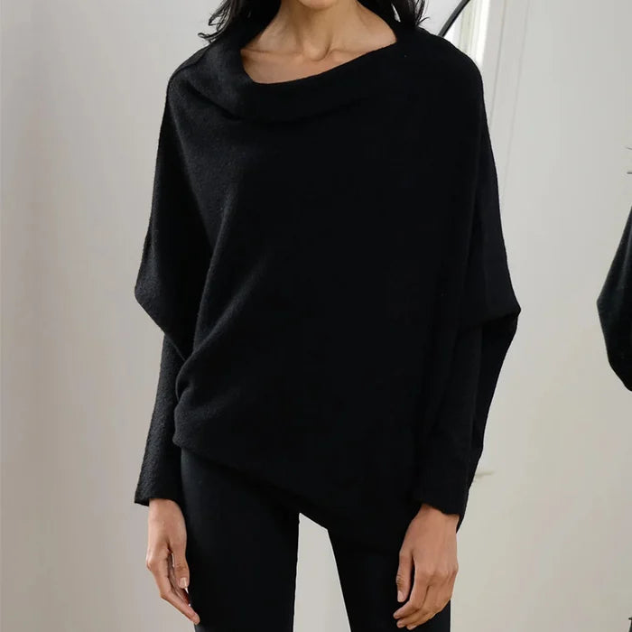Asira - Asymmetrical Draped Sweater