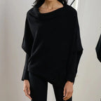 Asira - Asymmetrical Draped Sweater