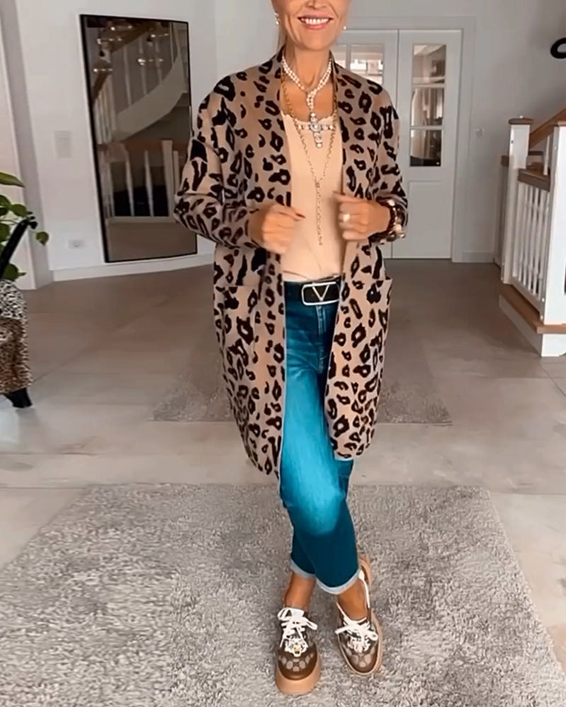 Animal Print Leopard Cardigan
